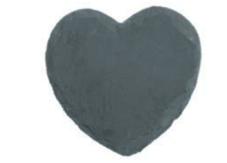 Coeur en ardoise 10x10x0,5cm